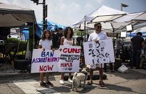 Protest gegen Sturmgewehre nach dem Massaker am Nationalfeiertag in einem Vorort von Chicago
