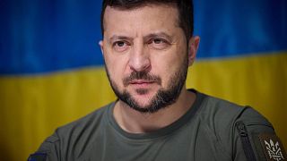 FILE: Ukrainian President Volodymyr Zelenskyy, attends a meeting with military officials during his visit the war-hit Dnipropetrovsk region. 8 July 2022