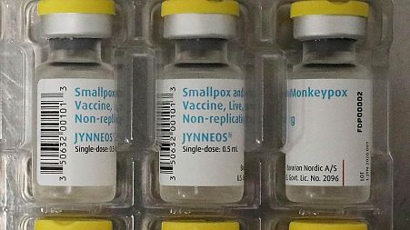 Vials of single doses of the Jynneos vaccine for monkeypox are seen in the vaccine hub at Zuckerberg San Francisco General Hospital on Friday, July 29, 2022