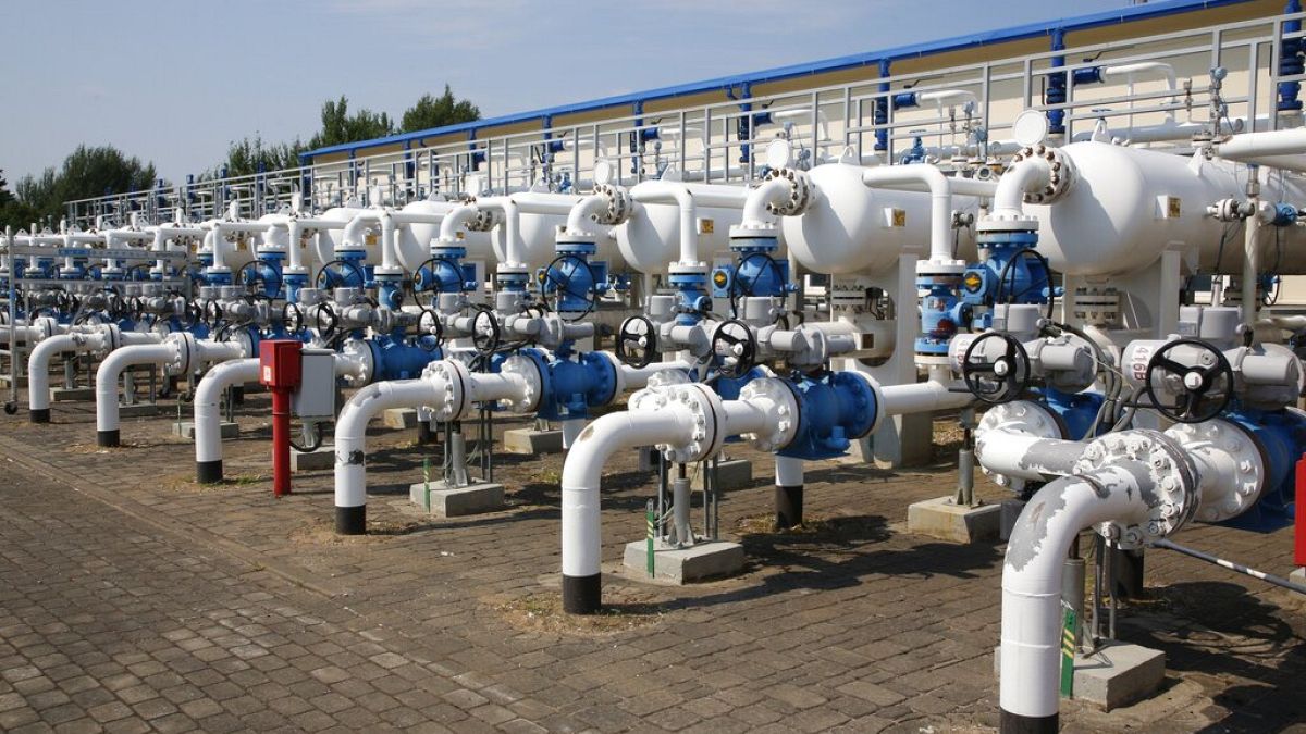 Letonya'da bir gaz depolama tesisi