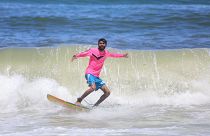 Muhammad Abu Ghanem was just seven years old when he fell in love with surfing
