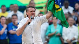 Jair Bolsonaro discursou na convenção do Partido Liberal no estado de Goiás