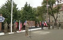 Ceremonia de inauguración del cuartel general del 5° Cuerpo del Ejercito de EEUU en Poznan, Polonia