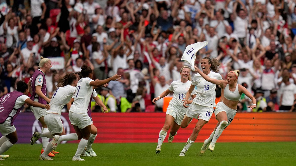 L'Anglaise Chloe Kelly a marqué le deuxième but de son équipe lors de la finale de l'Euro 2022, le dimanche 31 juillet 2022.