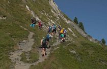 Montanhistas no Alpes Suíços