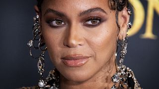 Beyoncé Az oroszlánkirály komputeranimációs film bemutatóján Hollywoodban 2019. július 9-én
