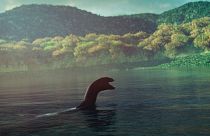 An artist's imagining of the mythical Loch Ness Monster