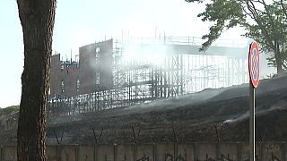 Les studios Cinecittà à Rome en feu
