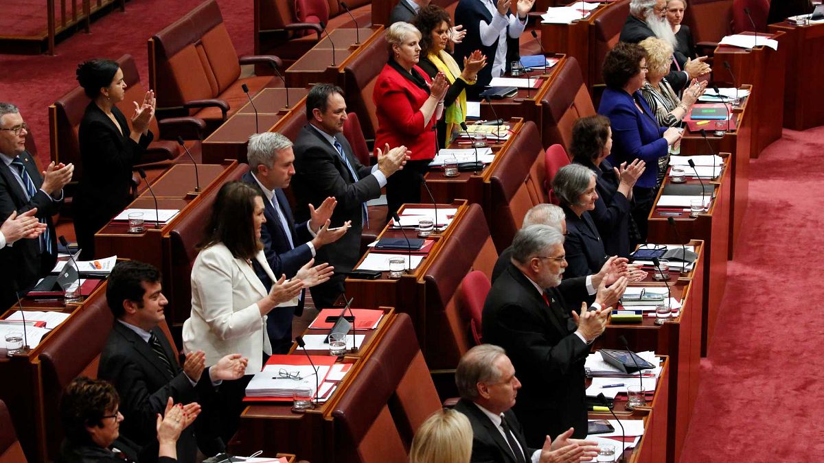 أعضاء مجلس الشيوخ الأسترالي، كانبيرا، أستراليا، الخميس 17 أغسطس 2017