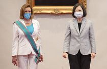 بيلوسي مع رئيسة تايوان تساي-إنغ وين. 02/08/2022