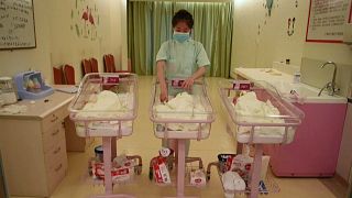 Bebés recién nacidos en China.
