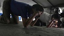 Κάτοικοι στην πρωτεύουσα της Ταϊβάν, Τάϊπεϊ συμμετέχουν σε ασκήσεις ετοιμότητας στα υπόγεια καταφύγια 