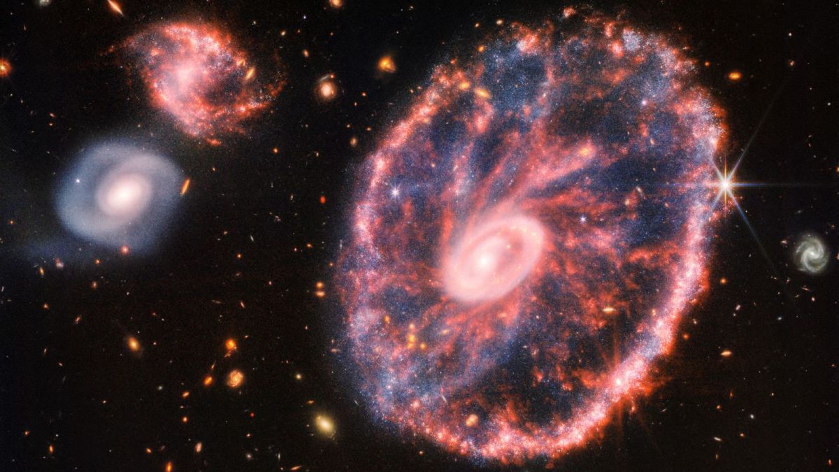 تصویر جدید تلسکوپ جیمز وب از کهکشان چرخ گاری