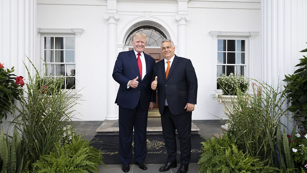 Orbán Viktor és Donald Trump találkozója a korábbi amerikai elnök New Jersey állambeli bedminsteri birtokán