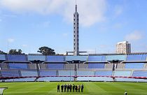 Die WM-Präsentation im Stadion von Montevideo