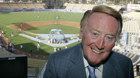 Vin Scully, the voice of the LA Dodgers