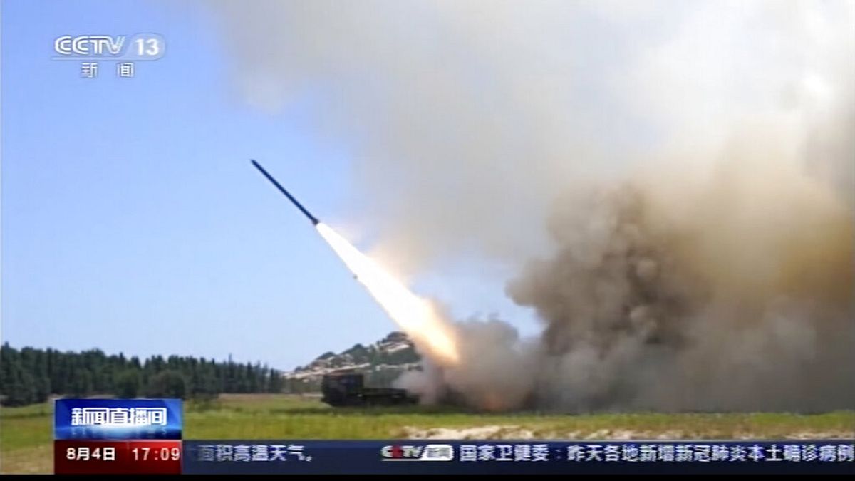 Eκτόξευση πυραύλου από άγνωστη τοποθεσία στην Κίνα (φωτογραφία από βίντεο του CCTV)