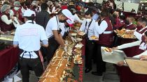 A team of local restaurateurs worked together in Mexico City to break the local record for the longest ‘torta’.