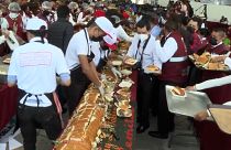 A team of local restaurateurs worked together in Mexico City to break the local record for the longest ‘torta’.