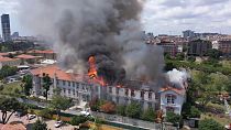  Fire broke out at the Greek Balıklı Hospital in Istanbul