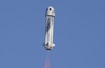 El cohete New Shepard despegando desde el oeste de Texas