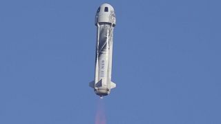 El cohete New Shepard despegando desde el oeste de Texas
