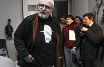 Jô Soares na conferência de imprensa de apresentação do espetáculo "Remix em Pessoa", na Casa Fernando Pessoa, em Lisboa.