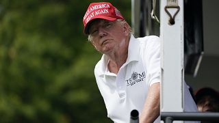 Donald Trump volt amerikai elnök a saját golfklubjában New Jersey-ben, július 31-én