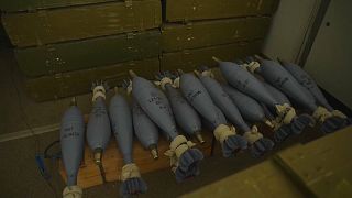 Минометные снаряды на складе ВСУ в Донецкой области, 2 июня 2022 г.