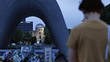 Hiroshima commémore le 77e anniversaire de l'attaque à la bombe atomique, samedi 6 août 2022.