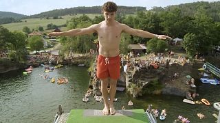 Κολυμβητής στην Τσεχία έτοιμος για την μεγάλη βουτιά