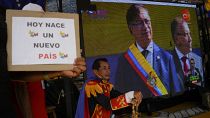Los partidarios del nuevo presidente de Colombia, Gustavo Petro, , el domingo 7 de agosto de 2022.