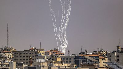 خلال إطلاق صواريخ من القطاع على إسرائيل 