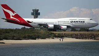 A Qantas gépe Sydney repülőterén