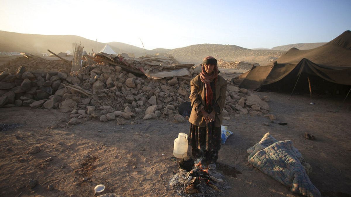 قرية شاه غنبر في محافظة كرمان، جنوب شرق إيران، الثلاثاء 21 ديسمبر 2010