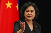 المتحدثة باسم وزارة الخارجية الصينية، هوا تشونينغ، خلال إحاطة يومية بمكتب وزارة الخارجية في بكين، الصين، الأربعاء 3 أغسطس / آب 2022.