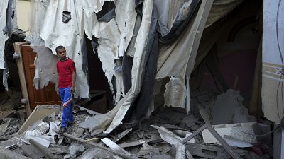 Κατεστραμμένα σπίτια στη Λωρίδα της Γάζας
