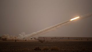 Amerikai HIMARS rakéta kilövése egy marokkói hadgyakorlaton 2021. június 9-én