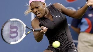 Serena Williams a US Open elődöntőjében 2002. szeptember 6-án New Yorkban