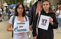 Due manifestanti in piazza a Sofia
