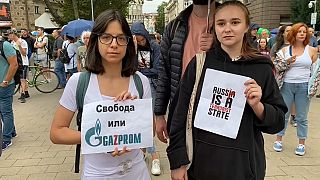 Due manifestanti in piazza a Sofia
