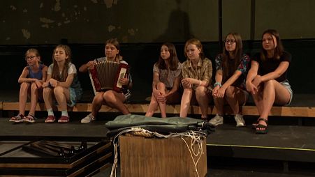 8 children (aged 7-14) created a play, Mom on Skype, in a bomb shelter in Lviv, Ukraine