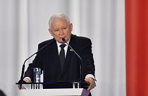 Jaroslaw Kaczynski, a kormányzó Jog és Igazságosság Pártjának (PiS) elnöke