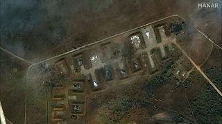 Imagen captada por satélite de la base rusa de Saki, en Crimea