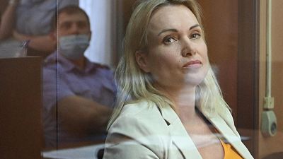 Journalist Marina Ovsyannikova in court in Moscow, 11 August 2022
