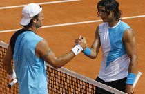 Carlos Moyá tras caer derrotado ante Rafael Nadal en Roland Garros en 2007