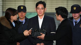 Lee Jae-yong, vice-président de Samsung Electronics, arrive pour un interrogatoire au bureau d'un procureur spécial, le 22 février 2017.
