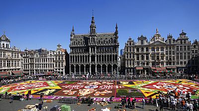 le "Tapis de fleurs" sur la Grand-place de Bruxelles, le 12/08/2022
