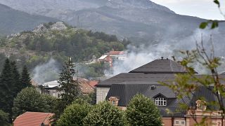 The city of Cetinje in Montenegro, pictured on Sunday, September 5, 2021 during a protest.