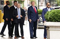 L'ancien président américain Donald Trump, auditionné à New York après la perquisition, le 10 août 2022.